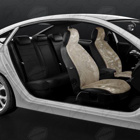Меховые накидки, комплект на весь салон, 5шт. (натуральная овчина, короткий ворс)