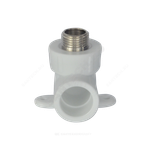 Угольник PP-R комбинированный белый Дн 20х1/2" НР с креплением PRO VALFEX 10121020-PRO