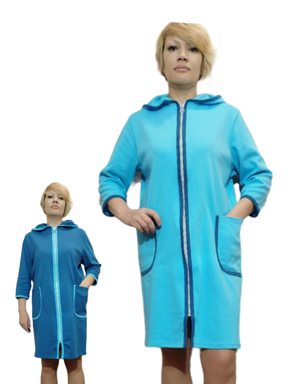 260841 Платье домашнее на молнии (интерлок) (56)