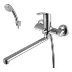 СМЕСИТЕЛЬ УНИВЕРСАЛЬНЫЙ С ПЛОСКИМ ИЗЛИВОМ 300 ММ С АКСЕССУАРАМИ ХРОМ (К/К 8) LM1151C ПЛЮС СТРАЙК