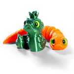 Набор фигурок змей: в короне и подвижная змея талисман оранжевая