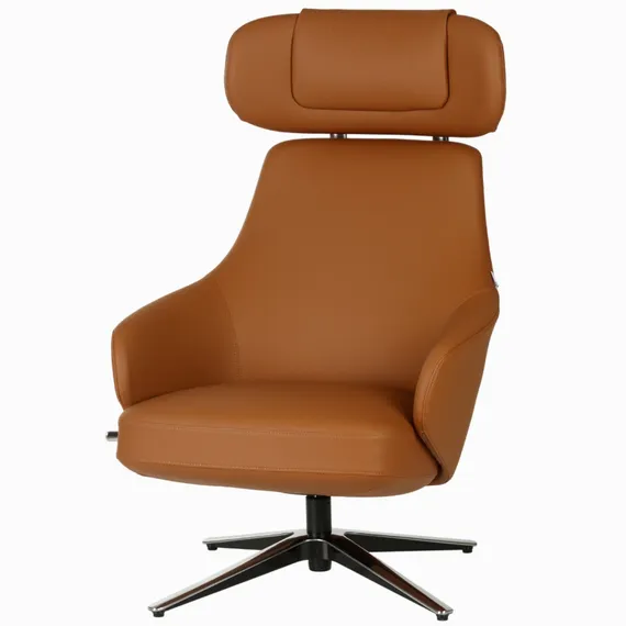 Кресло Stena коричневая экокожа