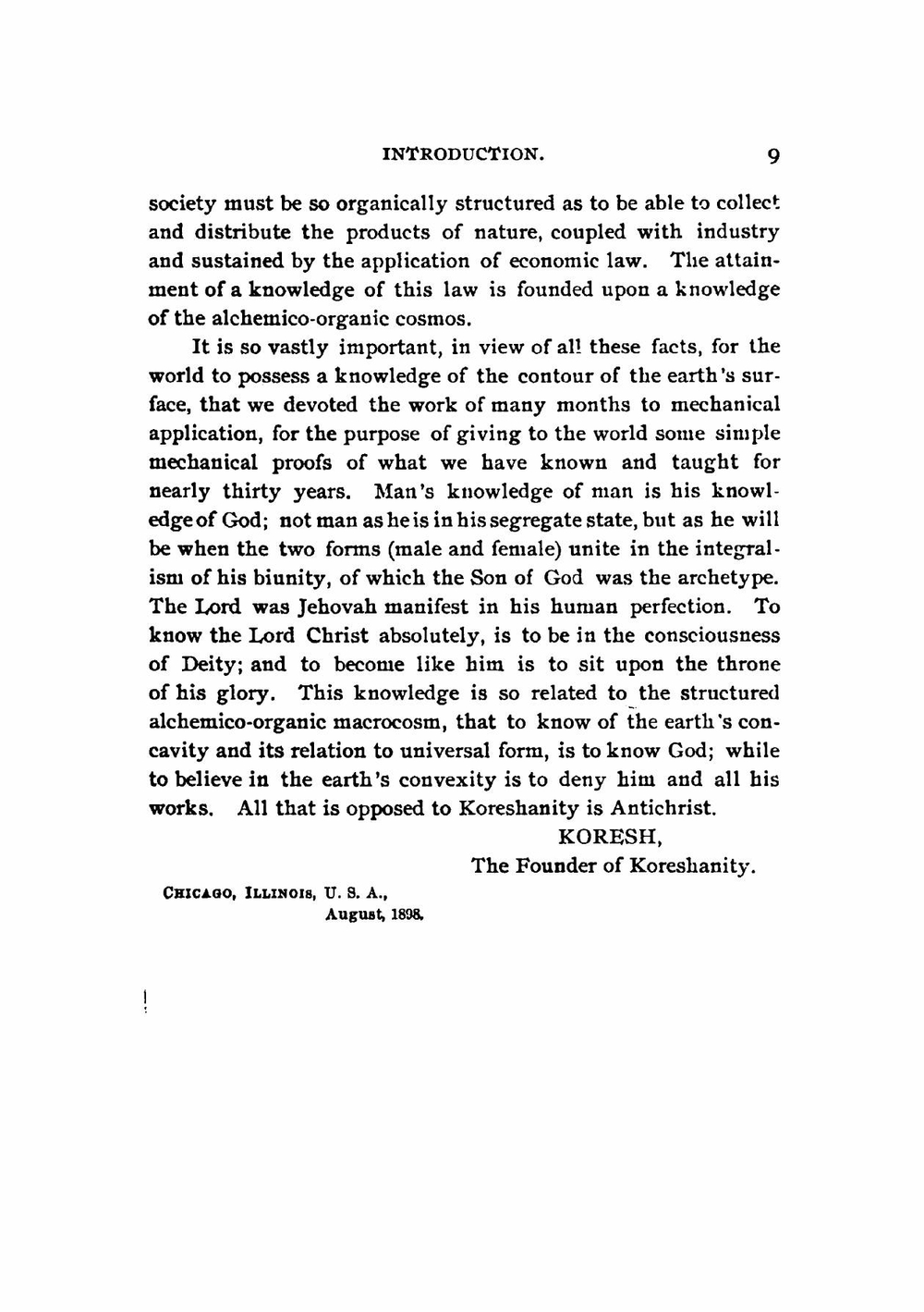 The Cellular Cosmogony; Or, The Earth a Concave Sphere. Part 1 | Ulysses G. Morrow Koresh