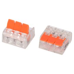 Клемма ЭРА NO-225-429 универсальная 221-413 компактная с рычагами 3-проводная 0.2-4 мм2 (упаковка 4 шт.)