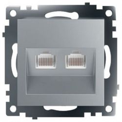 Розетка двойная Ethernet RJ-45 без рамки Stekker Катрин 50005
