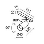 Трековый светильник Technical TR032-2-5W4K-S-W