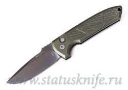 Нож Pro-Tech Rockeye Textured Green Smoky Gray DLC 3V Exclusiveфотография - 1