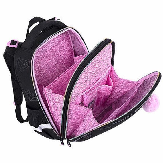 Çanta \ Bag \ Ранец школьный BRAUBERG , 2 отделения, с брелком, СВЕТЯЩИЙСЯ 38х29х16 см, 272070