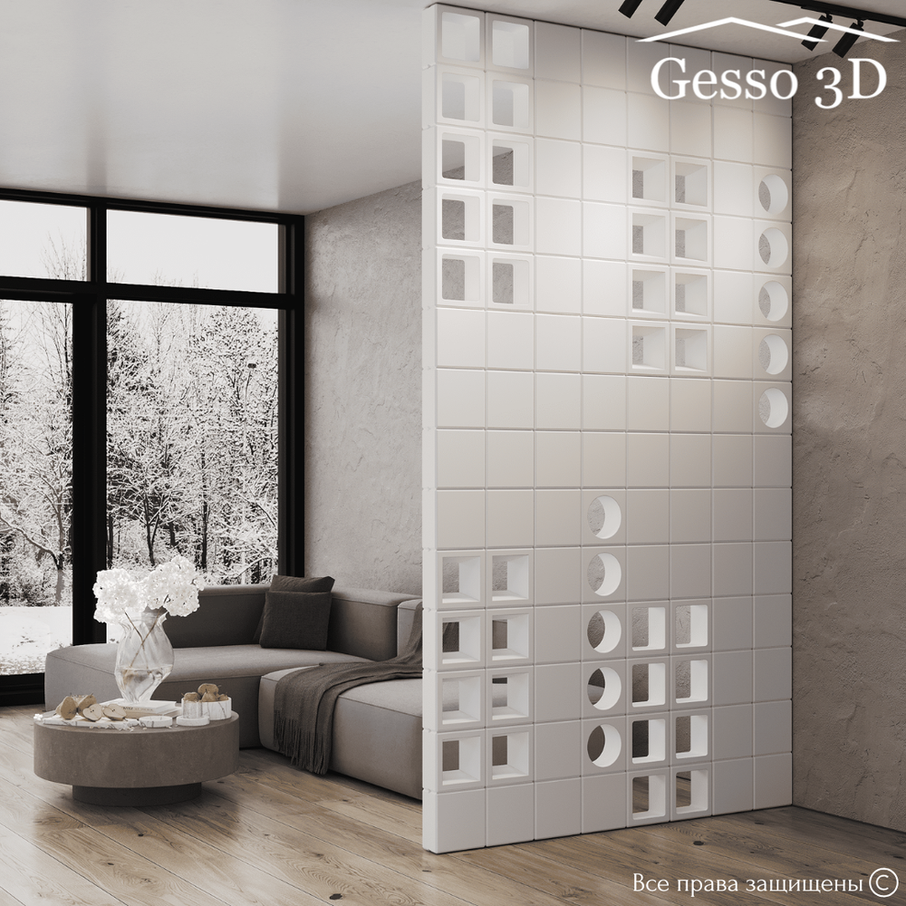 Блоки гипсовые для перегородок Gesso 3D Oxford