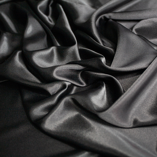 Атлас, черный, тонкий, глянцевый Армани ST2856 C34