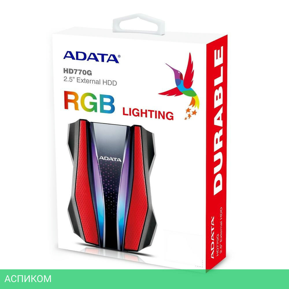 Внешний накопитель A-Data HD770G 1TB Red (AHD770G-1TU32G1-CRD)