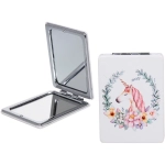 Зеркало косметическое двойное «ФРАТЕЛЛИ», единорожек, 6*8,5см (пакет с подвесом)