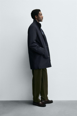 ZARA ПАРКА ИЗ ВЫСОКОТЕХНОЛОГИЧНОЙ ТКАНИ WATER REPELLENT СО СЪЕМНЫМИ ДЕТАЛЯМИ, МОРСКОЙ СИНИЙ