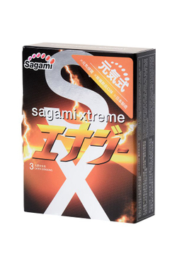 Презервативы Sagami Xtreme Energy с ароматом энергетика 3 шт.