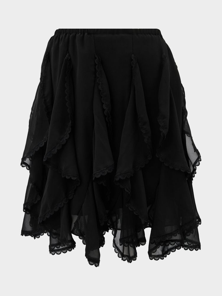 Юбка с воланами / black