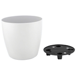 Горшок с дренажной вставкой InGreen Vienna D250мм, 9л, круглый, белоснежный жасмин