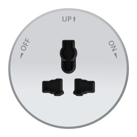 Розетка MultiTrack 13А 250В универс. круглая бел. SE MTK13002W