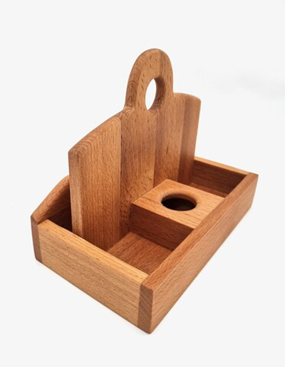 Салфетница бук; L=200,B=115,H=160мм.(секции 61*61мм)