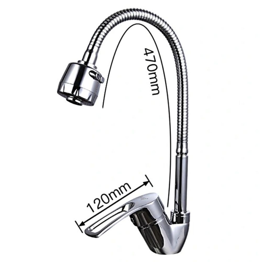 Смеситель для кухни, Frap, гибк излив, с картриджем, хром, F43701-B