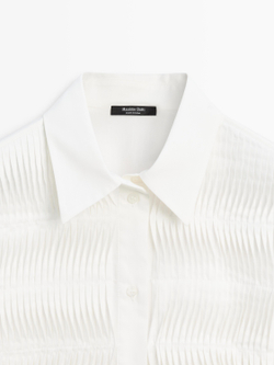 Massimo Dutti Рубашка из 100% хлопка, белый