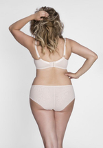 Бюстгальтер на косточках с мягкими чашками plus size и кружевом (Размер: 65M) (Цвет: телесный)