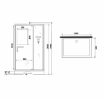 Душевая кабина Niagara Standart ST120/90/15Q/BK 120х90 стекло прозрачное/профиль белый