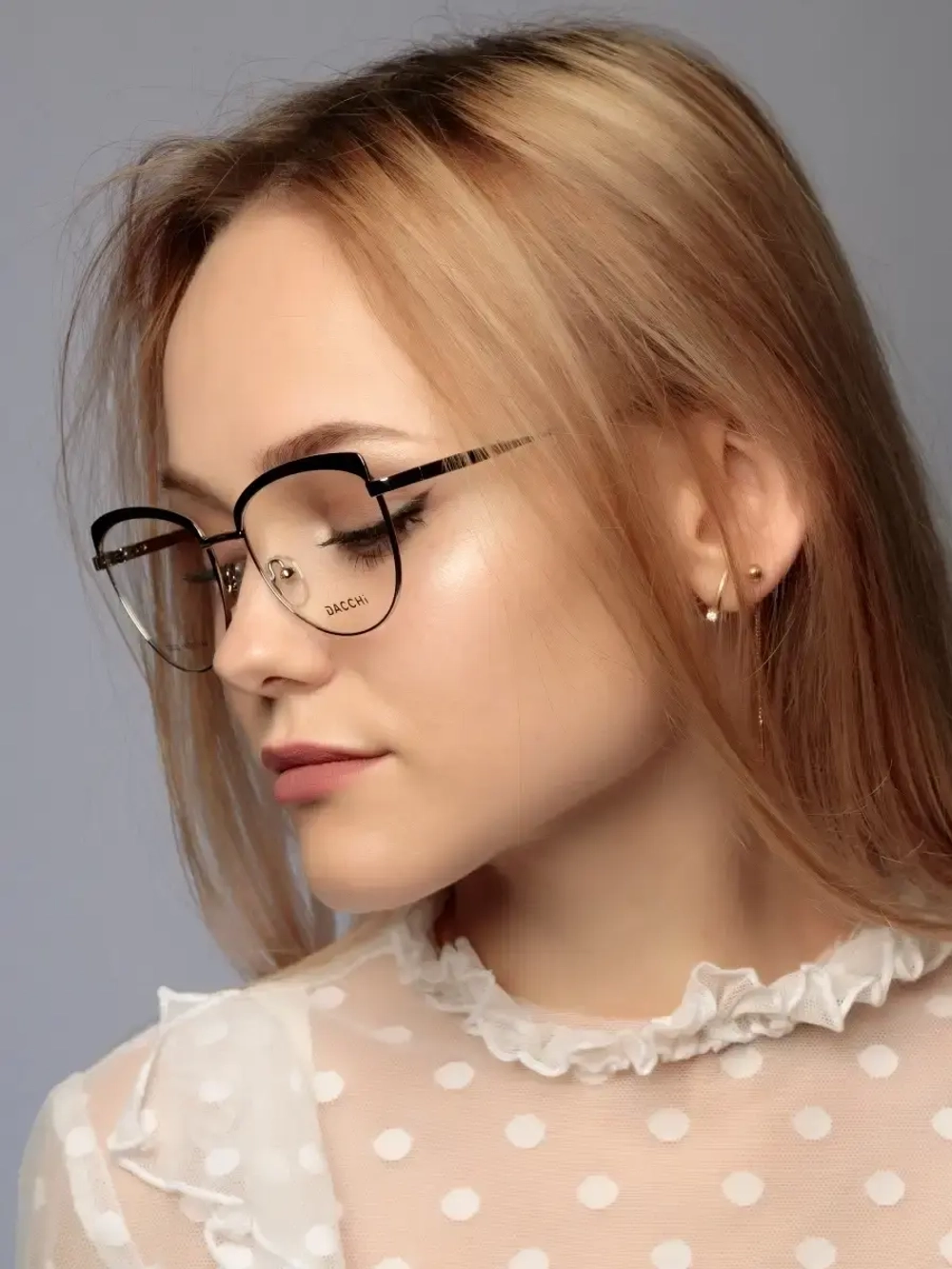 Оправа для очков для зрения женская металлическая, кошечки