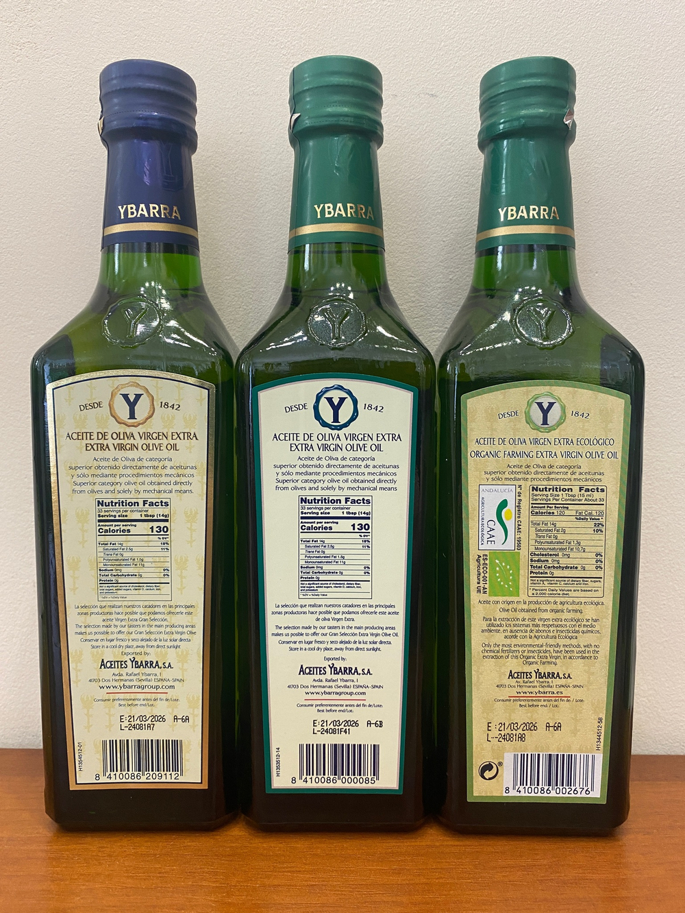 Оливковое масло YBARRA ORGANIC FARMING Extra Virgin 500мл Испания