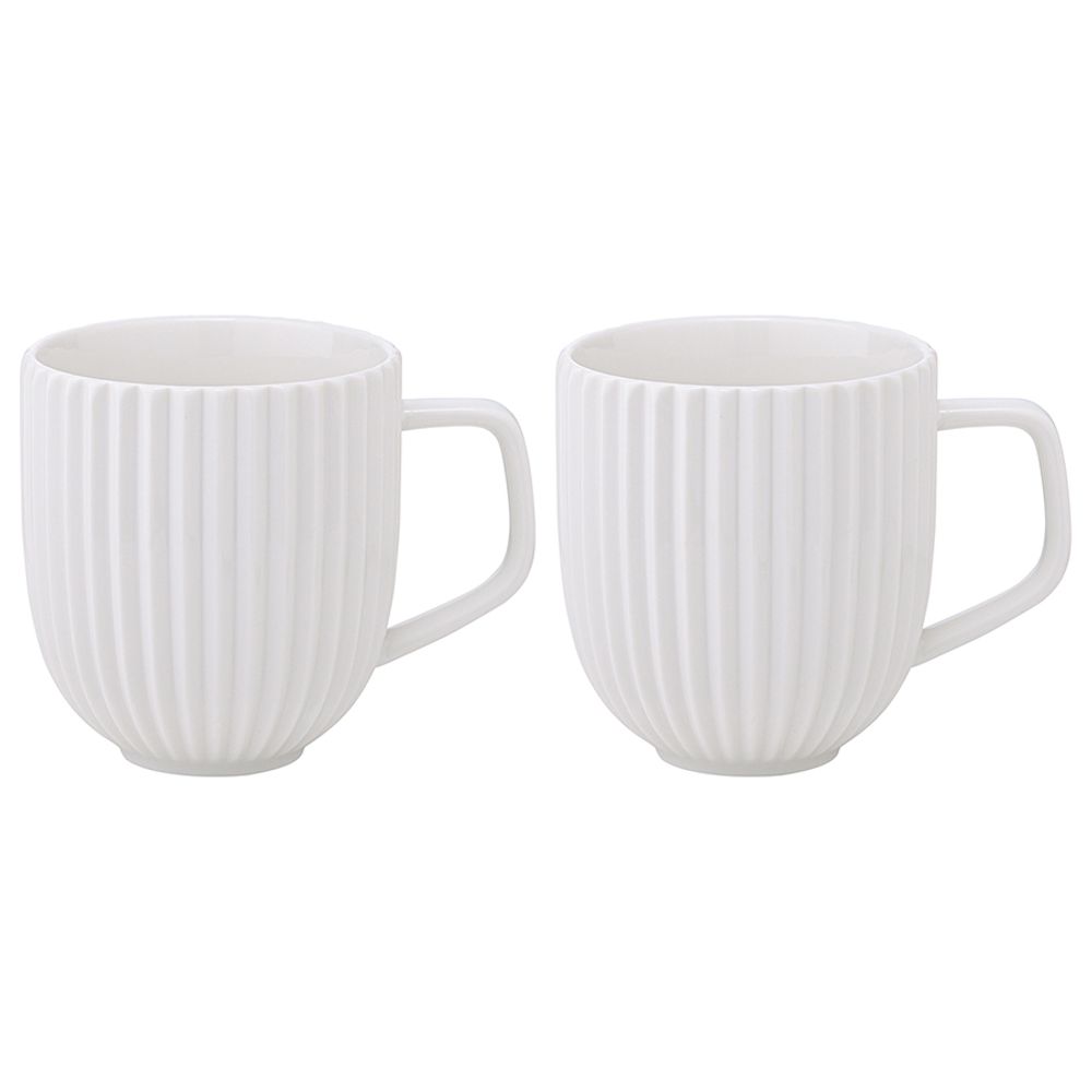 Набор из двух кружек белого цвета из коллекции Edge, 400 мл