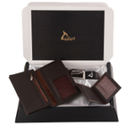 Мужской подарочный набор кошелек, картхолдер и ремень Barez Leather натуральная кожа Иран DS62 959