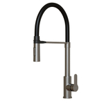 Смеситель для кухни 35k MIXLINE MLSS-0402 черный гибкий излив магнит, п/гайку САТИН