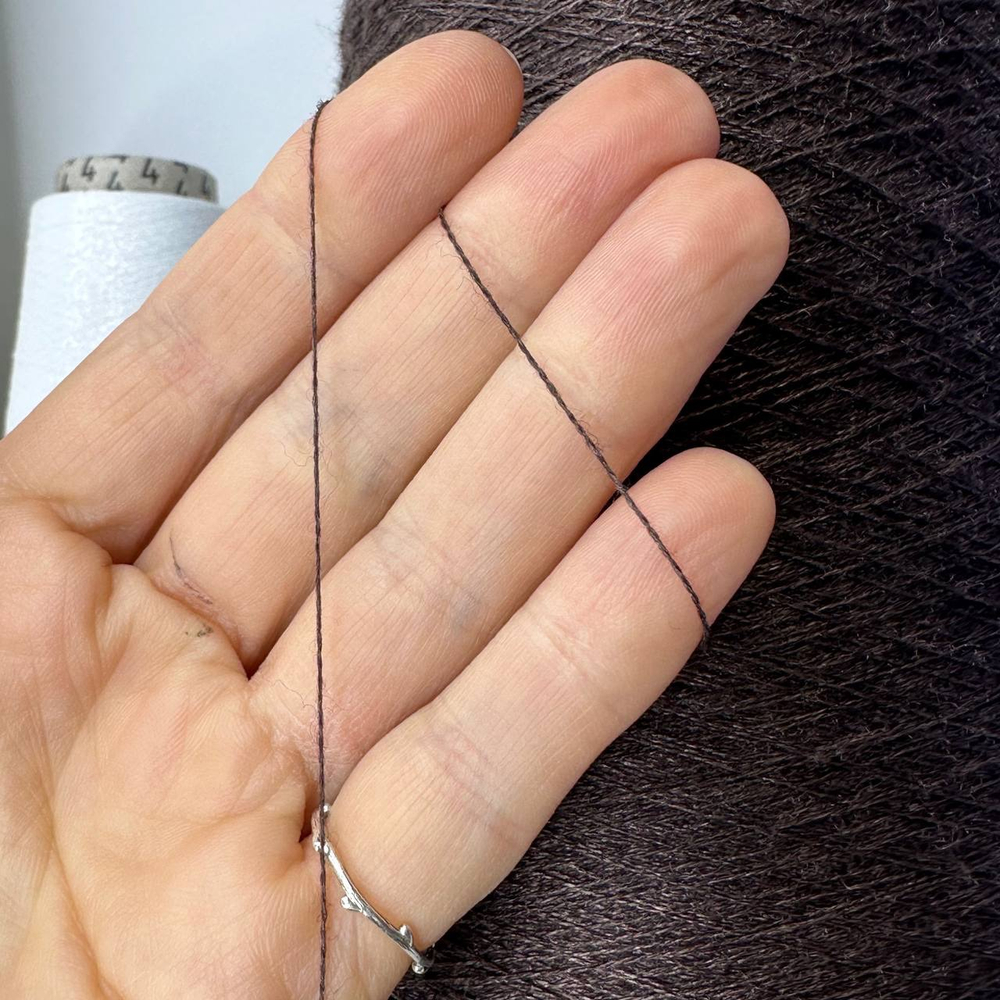 NANCHINO - Botto Poala; 30% шелк, 70% меринос; 2400м/100гр 2/48; col. 017127, цвет: коричнево-бордовый