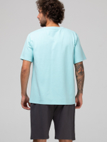 Мужской костюм для дома и отдыха: футболка и шорты (Размер: M) (Цвет: розовый)