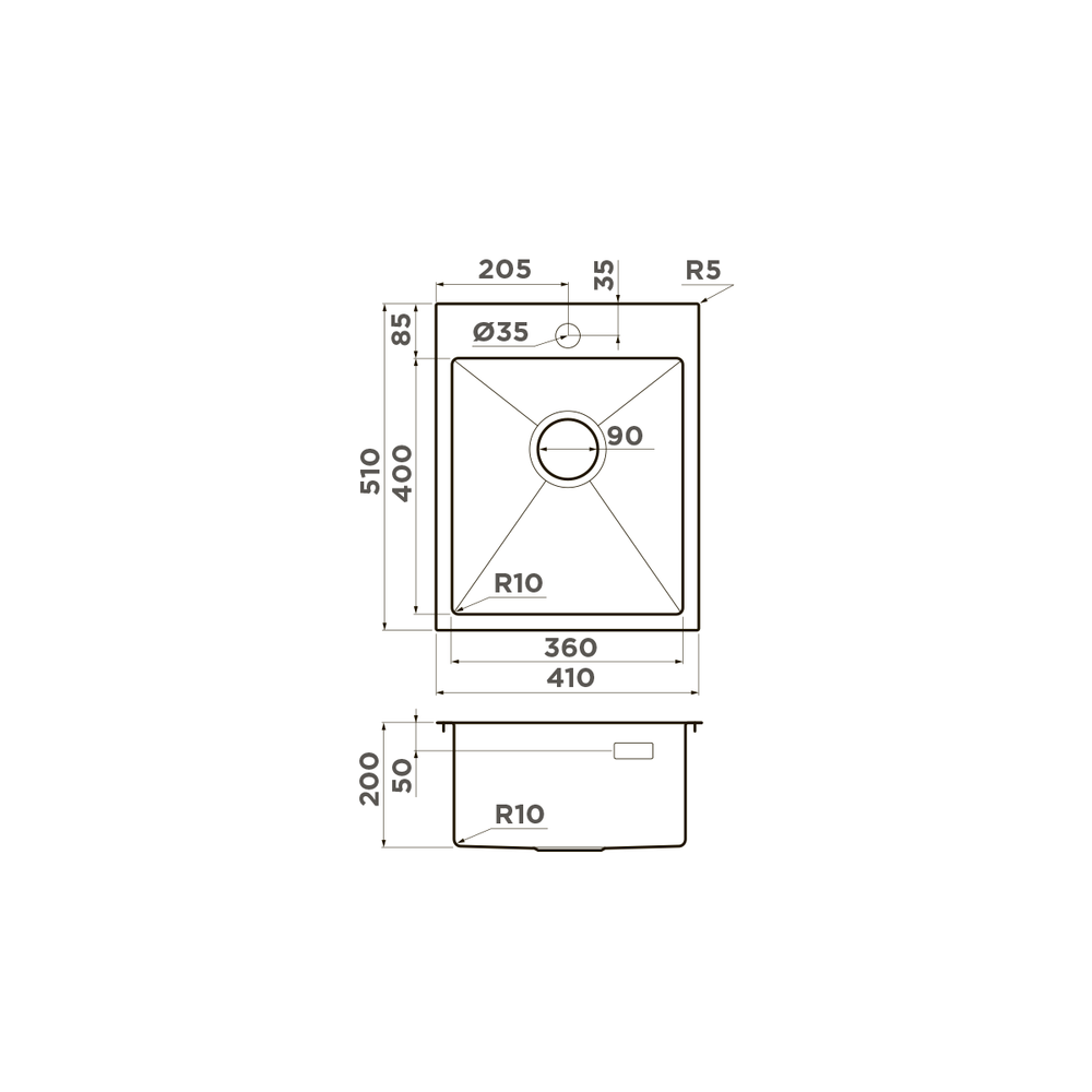 Мойка Omoikiri Akisame 41-LG нерж. сталь | Светлое золото