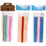 Мочалка для тела мягкая «Ultramarine - Двойная мягкость», полоски, цвет микс 60*10 см