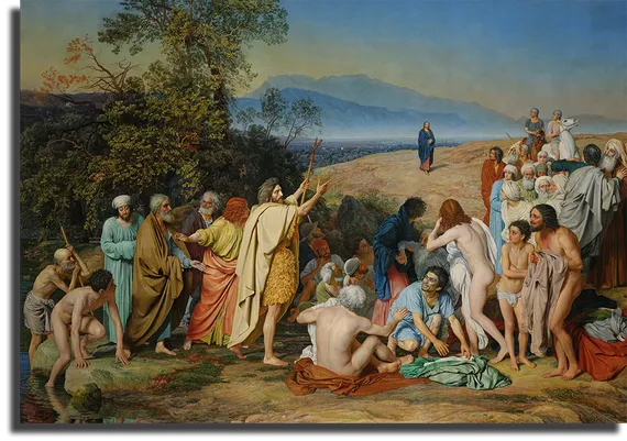 Репродукция "Александр Иванов - Явление Христа народу"