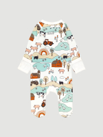 Комбинезон Mjölk Sleep and Play Ферма, с рукавом реглан