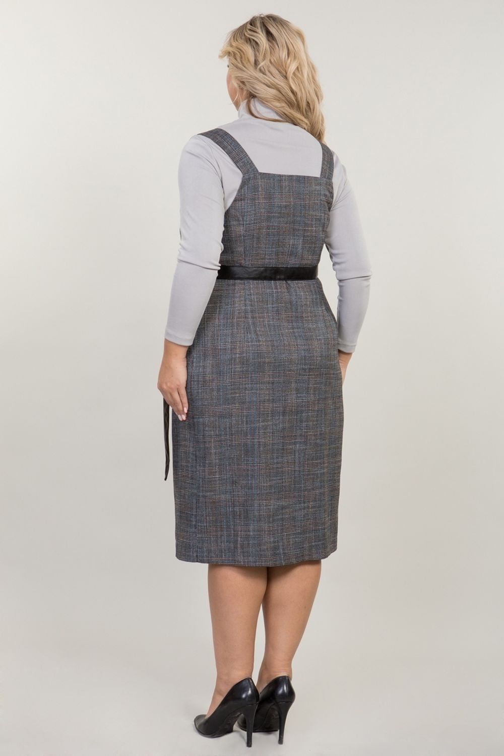 Сарафан 1286 цветная клетка Novita (Акция)