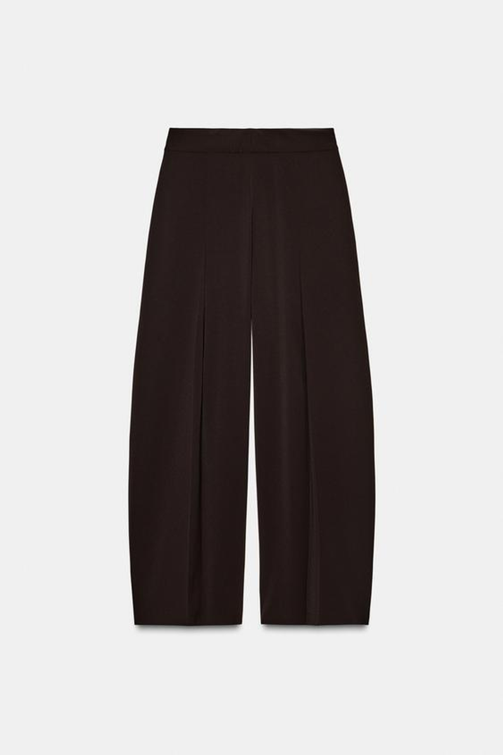 ZARA СВОБОДНЫЕ БРЮКИ С ЗАЩИПАМИ — ZW COLLECTION, КОРИЧНЕВЫЙ