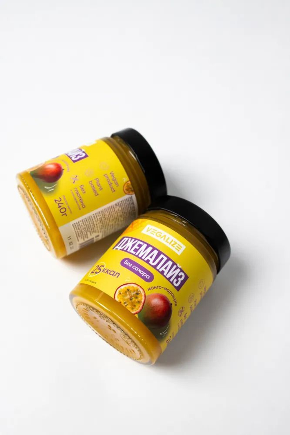 Джем 3 шт, Джемалайз VEGALIZE 3 шт, Манго-маракуйя, без сахара, низкокалорийный, фитнес-продукт, для похудения, постный