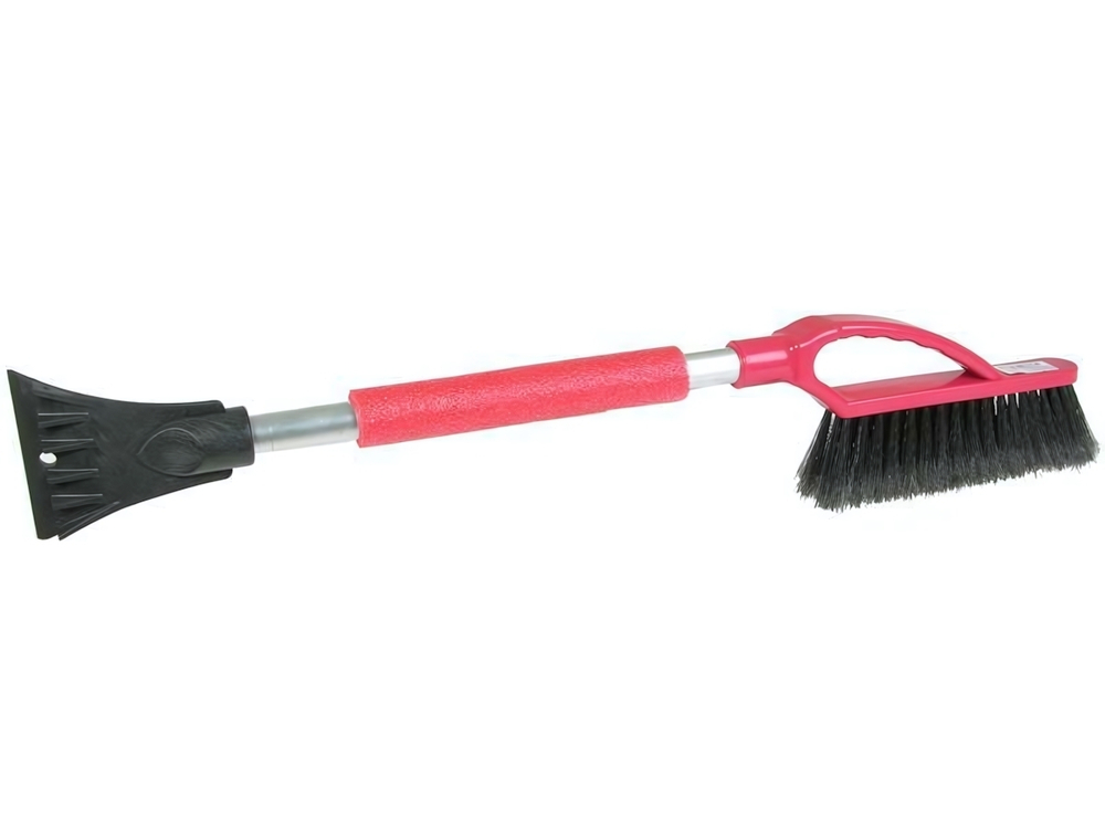 Щетка автомобильная со скребком ЛЮКС, алюм.ручка с держателем