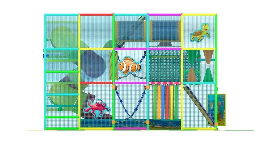 Детский игровой лабиринт «Акватория» 23,7 м2 (3,7*6,4*4,1 м)
