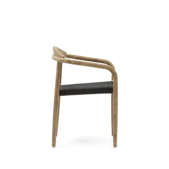 Стул Glynis массив эвкалипта с черным сиденьем