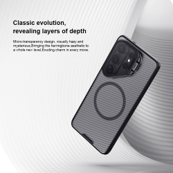 Чехол прозрачный тонированный с MagSafe на Samsung Galaxy S26 Ultra, серия CamShield Prop Magnetic (версия с прозрачной крышкой объектива) от Nillkin