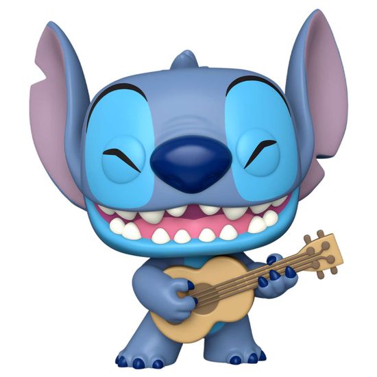 Фигурка Funko POP! Disney Lilo & Stitch Stitch with Ukulele (Exc) 10" (1419) 76786 / Фигурка Фанко ПОП! по мотивам мультфильма "Лило и Стич", Стич (25см)