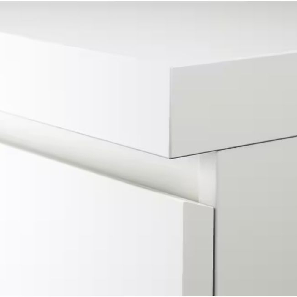 Стол письменный с ящиком и дверью Марм 140х65х72.5 см / белый компьютерный стол с кабель-менеджментом