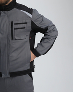 Куртка Милан NEW CH МВО (тк.Смесовая,270), т.серый/черный