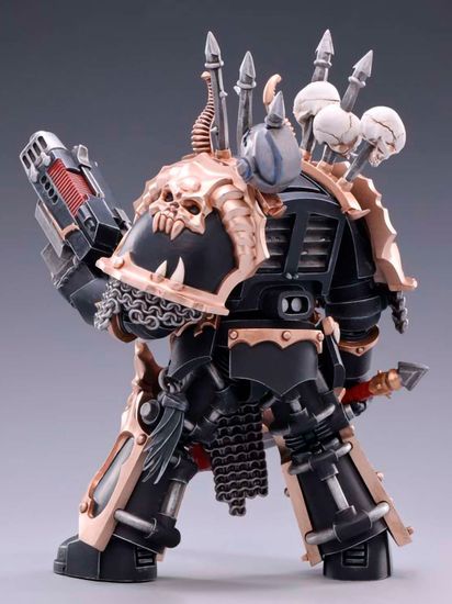 Фигурка JOYTOY Warhammer 40K Chaos Space Marines Black Legion Chaos Terminator Brother Gnarl 1:18 / Фигурка по мотивам вселенной "Warhammer 40,000", Брат Гнарл