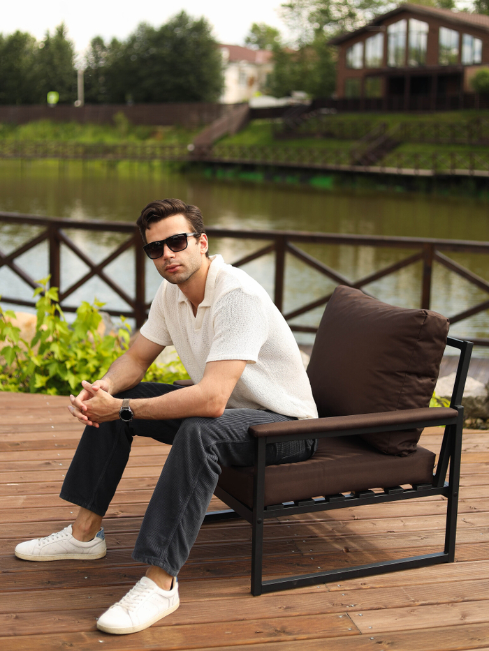 Кресло дачное садовое Stur, Oxford (Коричневый)