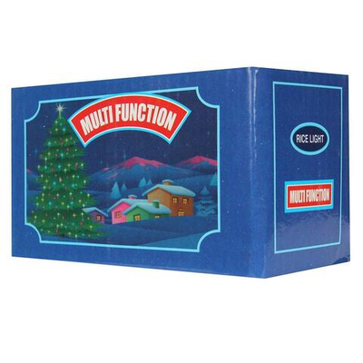 Электрогирлянда м/лампы цвет, 140 ламп, 6,7м, 8 р.миг., зелен.провод, кор